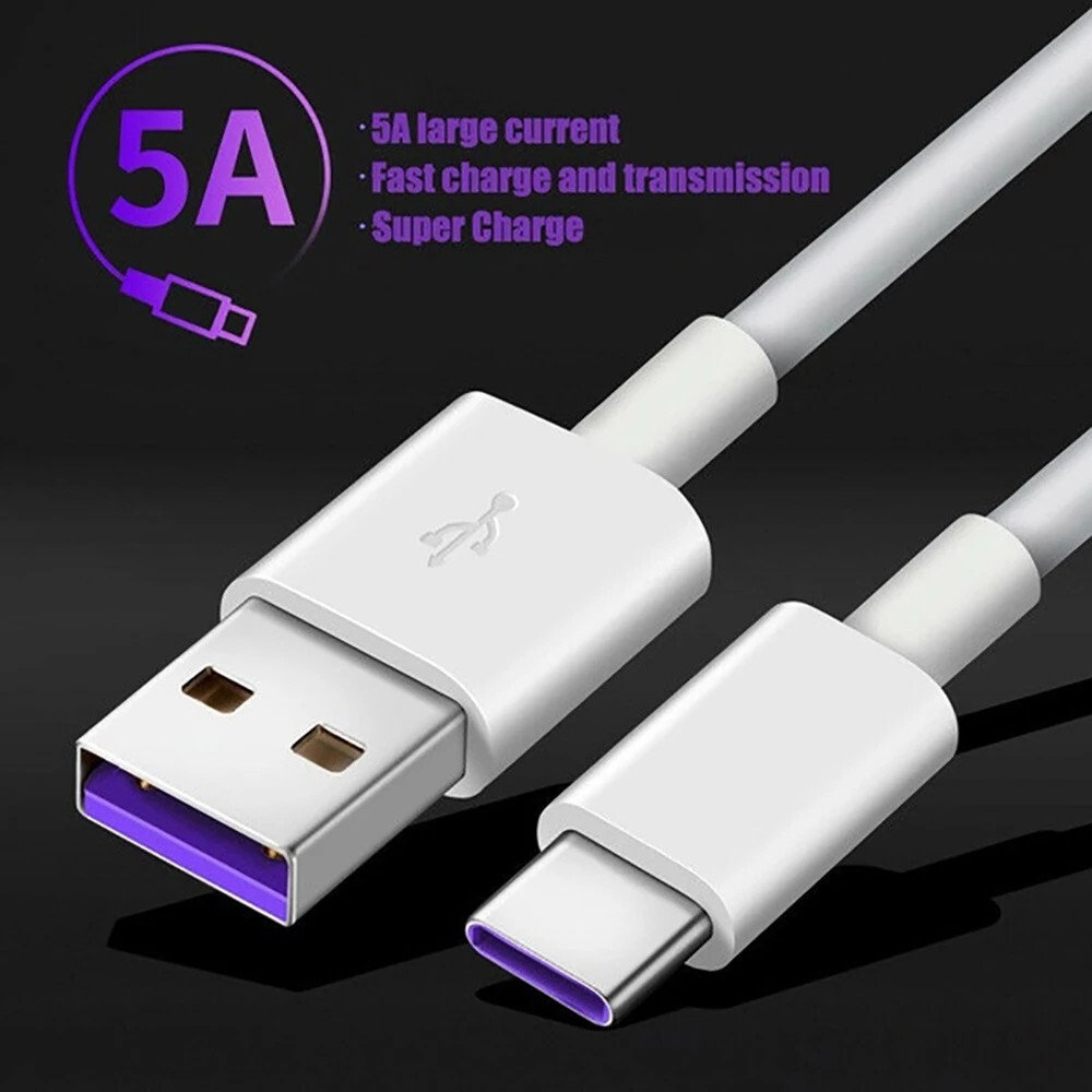 USB C Type C Fast Data Charging Cable For Samsung LG Phones Tablets Android