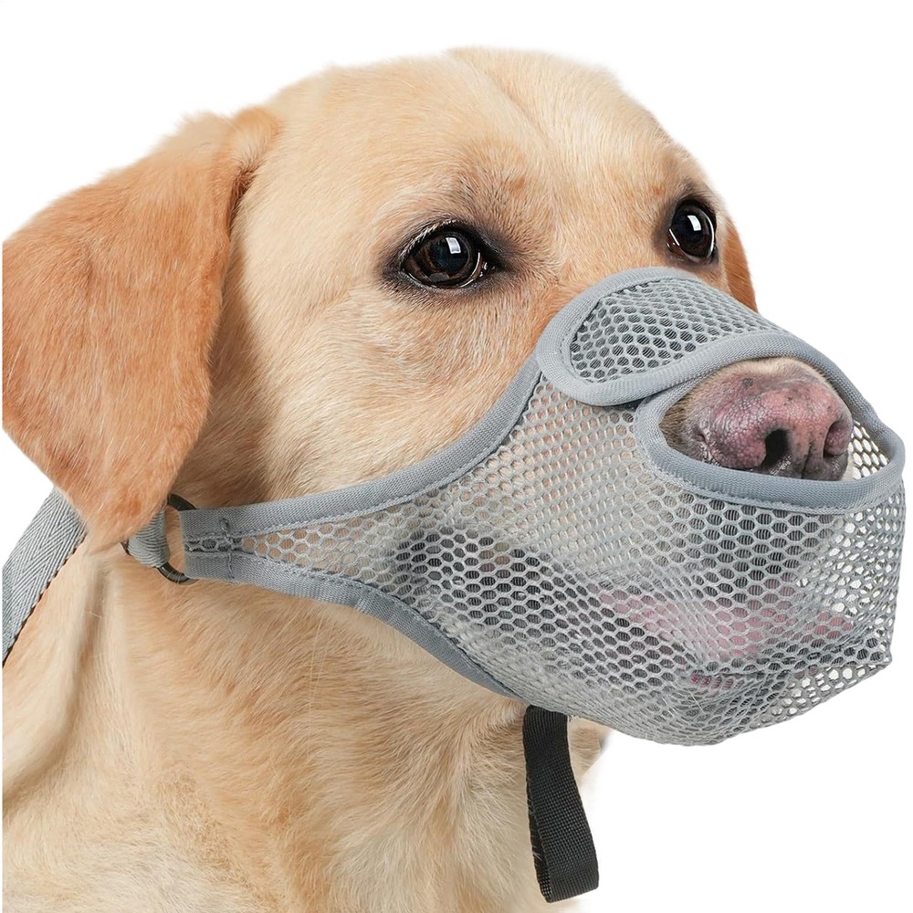1x Dog Anti-Bark Bite Nylon Muzzle for Small Large Adjustable Dog Muzzle