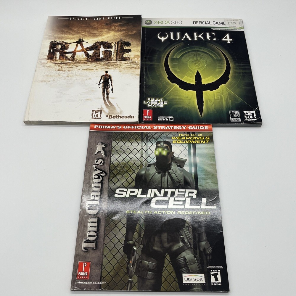 Strategy Guide Rage, Quake 4 & Splinter Cell Guides Only!