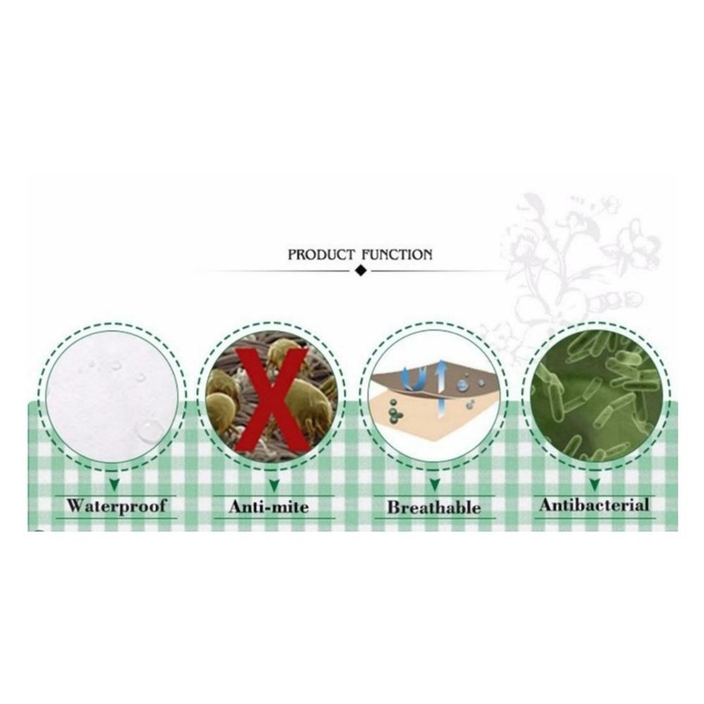 Twin Size Waterproof Bamboo Mattress Protector With Pillowcase Protector Set