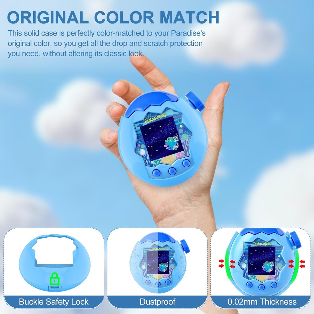for Tamagotchi Paradise Case with Lanyard, Hard PC Solid Colour Protective Ca...