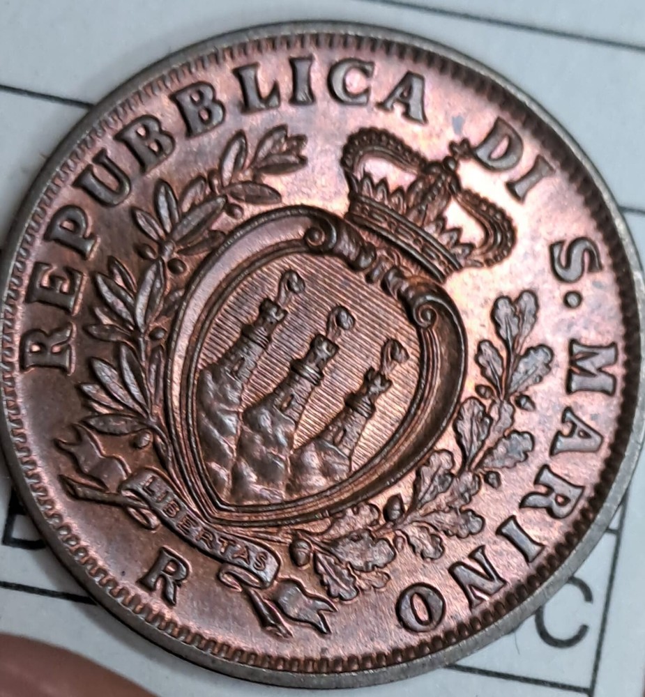 San Marino 10 Centesimi ae 1937 Unc #411