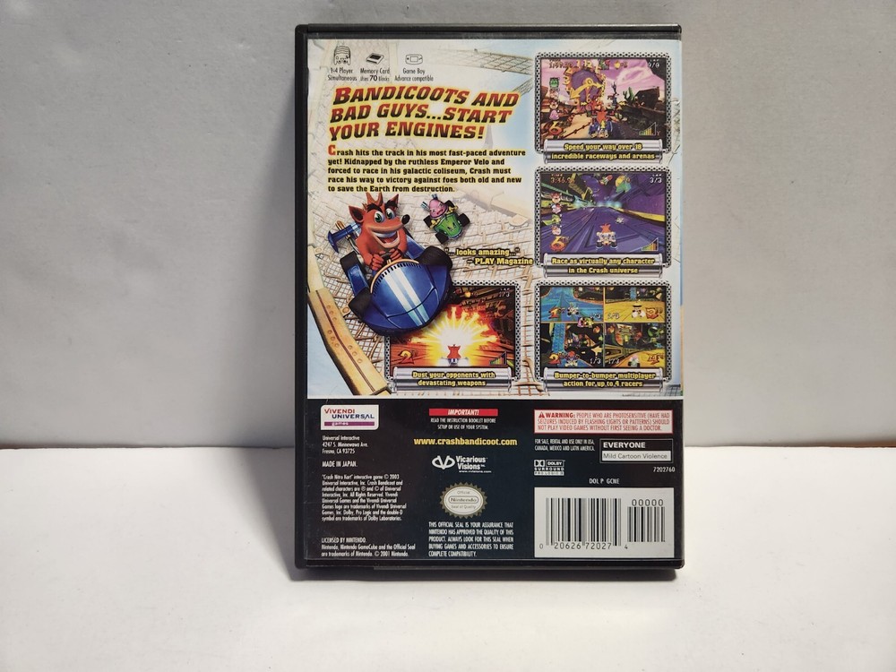Crash Nitro Kart (Nintendo GameCube) Original Case Only
