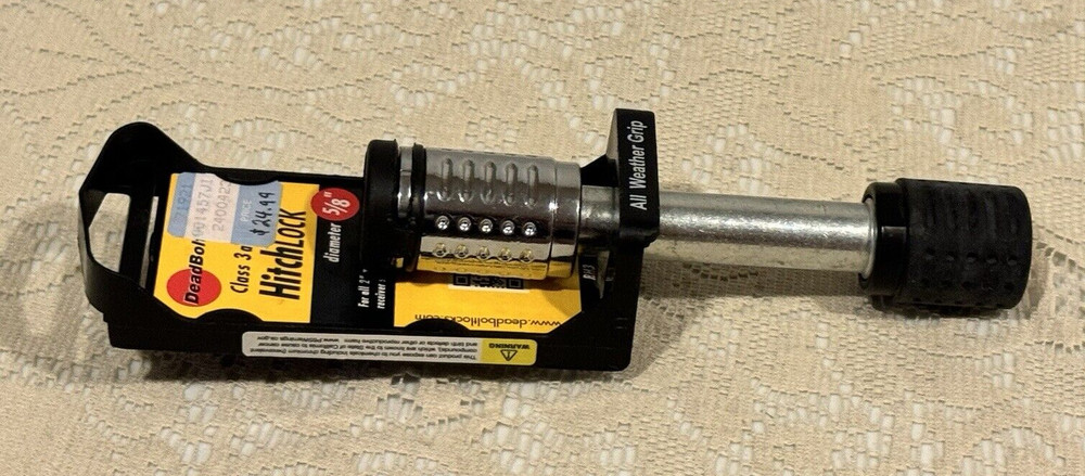 NEW DeadBolt HitchLock 5/8" Diameter Class 3 and 4 Hitch Lock 2" with 2 Keys