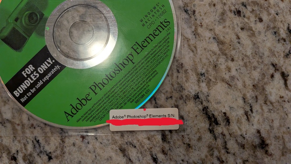 Adobe Photoshop Elements 1.0 with Serial Number
