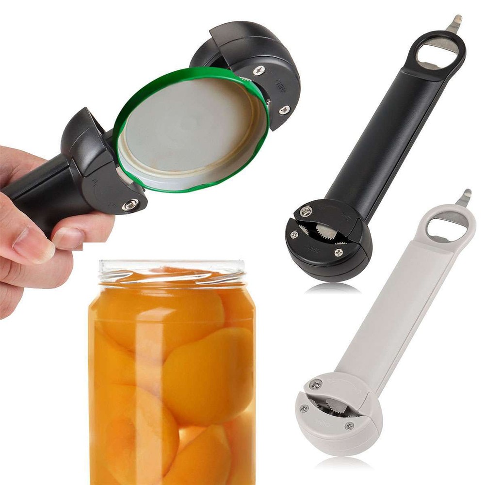Multi Functional Bottle Opener Retractable Adjustable Jar Can Opener Easy Grip