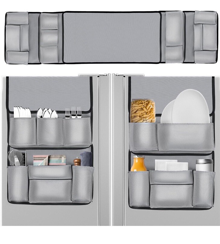 Small Fridge Organizer with 14 Pockets Great For Dorm