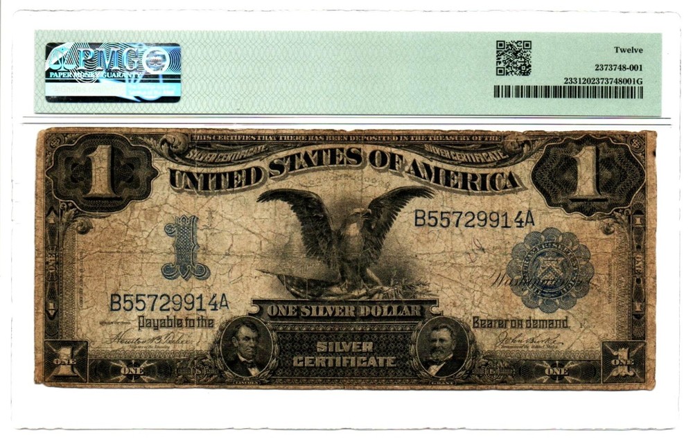 Fr. 233 1899 $1 Silver Certificate Error Note *Inverted Back Error* PMG Fine 12.