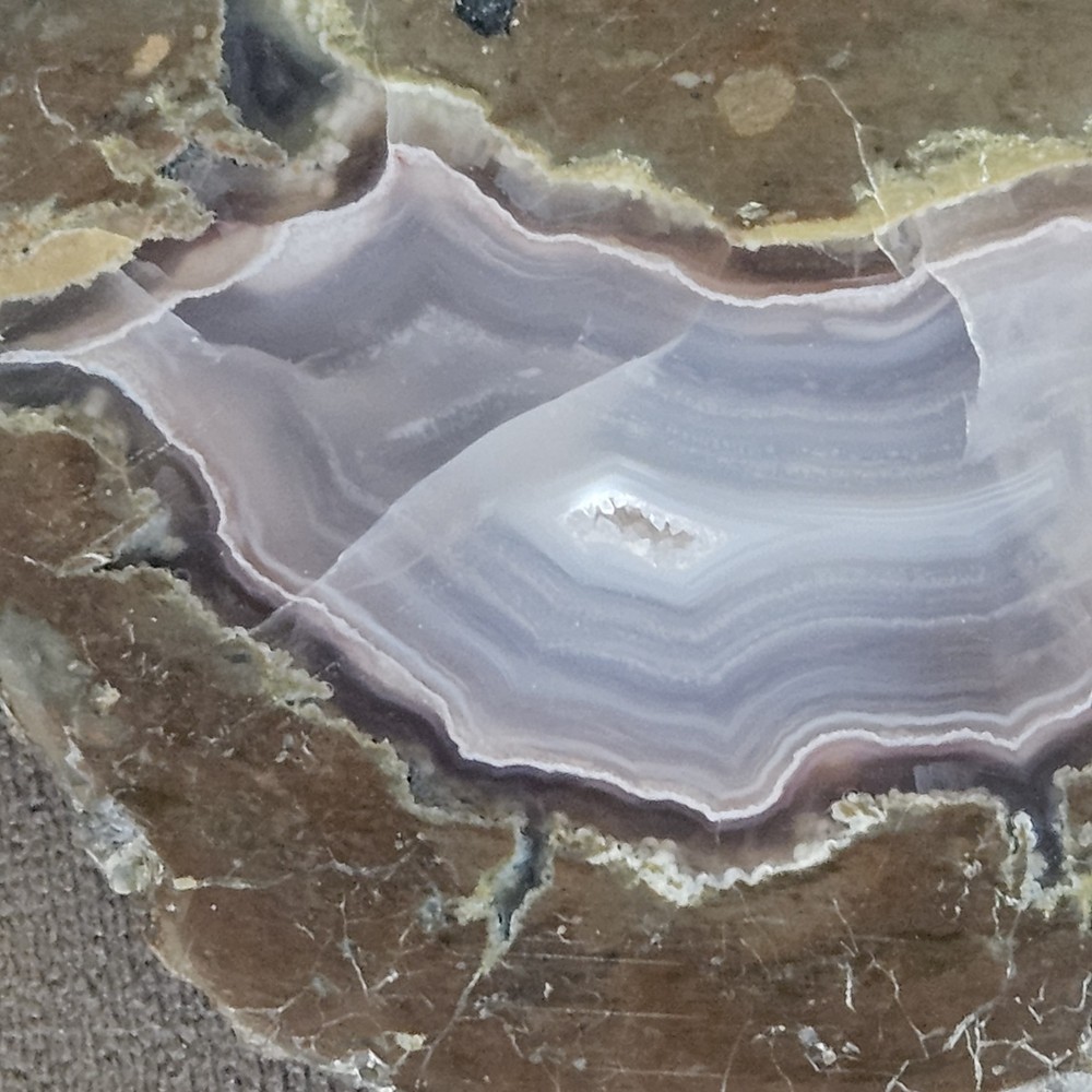 Agate Lapidary Slab With Pink Banding 69 Grams