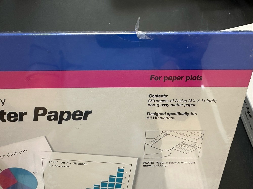 Two Hewlett Packard Non-Glossy Plotter Paper 250 Sheets Per Pack 8 1/2 x 11"