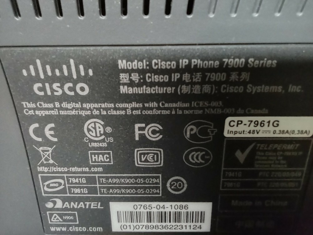 Cisco IP Phone 7961 with Handset **READ NOTES** FREE SHIPPING