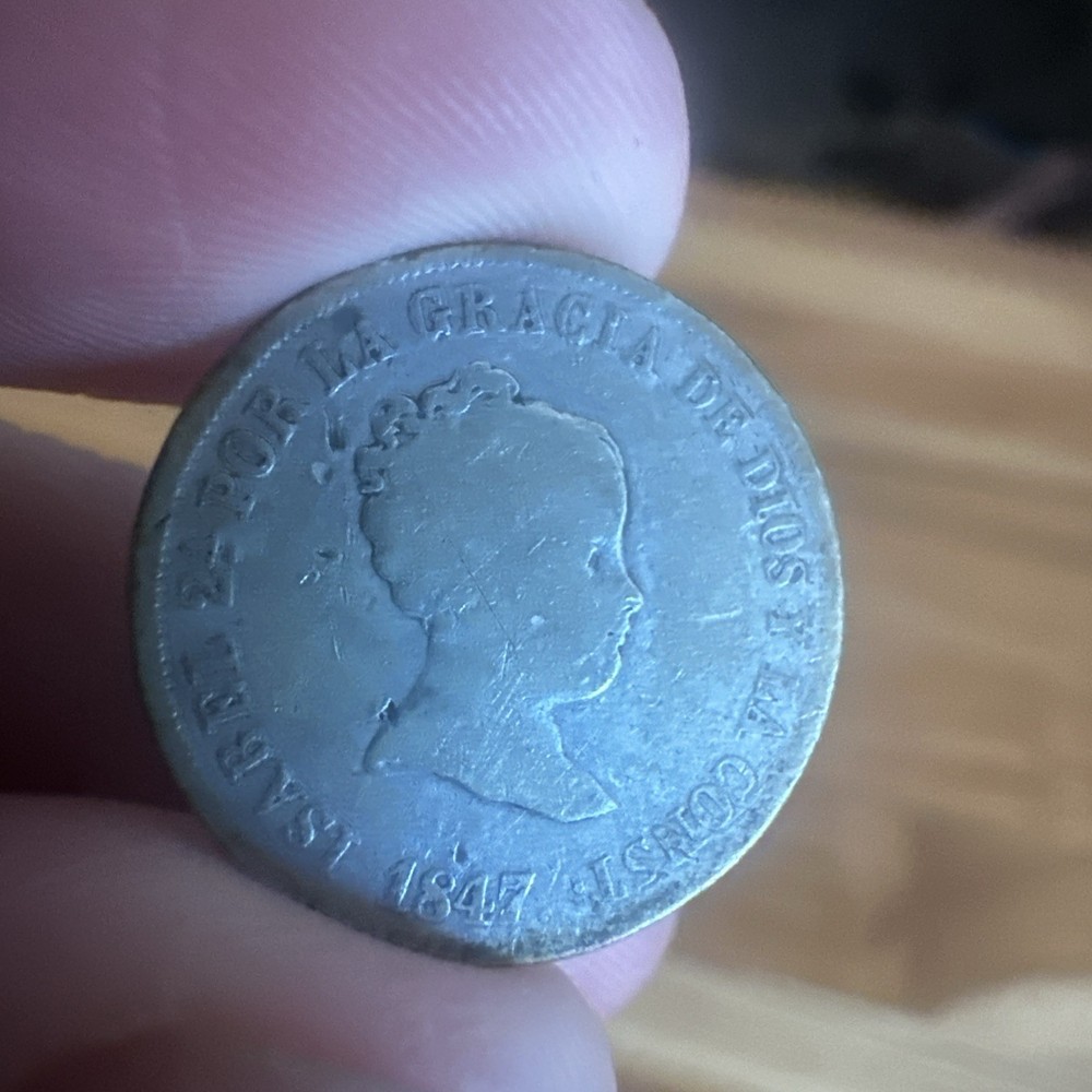 1847 Spain 2 Reales Isabella