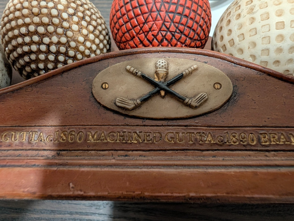 Vintage Golf Ball Evolution Display Set Warwick Feathery Gutta Haskell