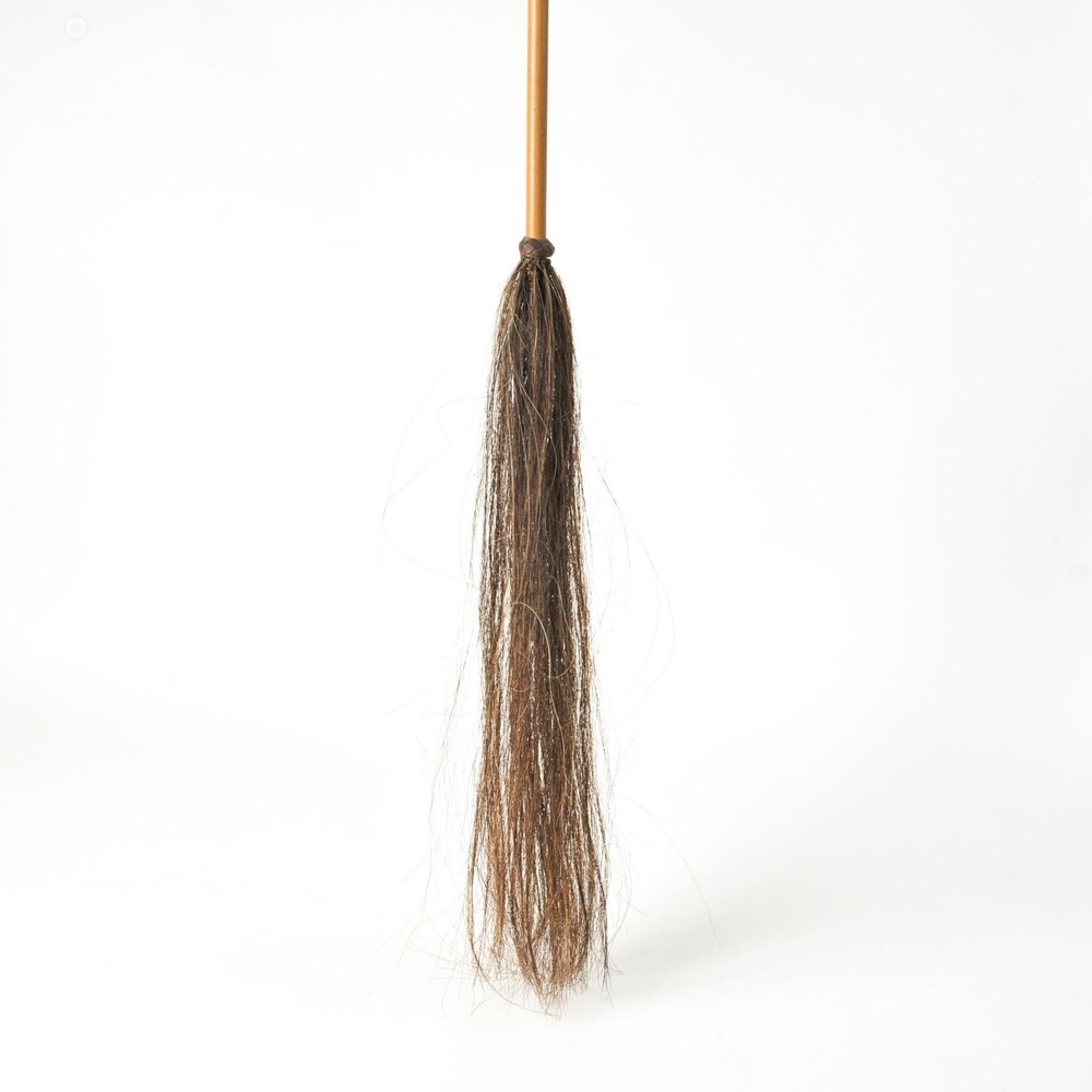 Horse Tail Fly Whisk with Leather Handle