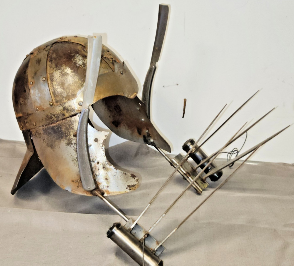 Mock Viking Crusader Helmet Modified Warrior Armor Medieval Mad Max