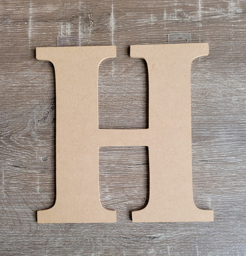 Chipboard Cut-Out Initial "H" For Crafts