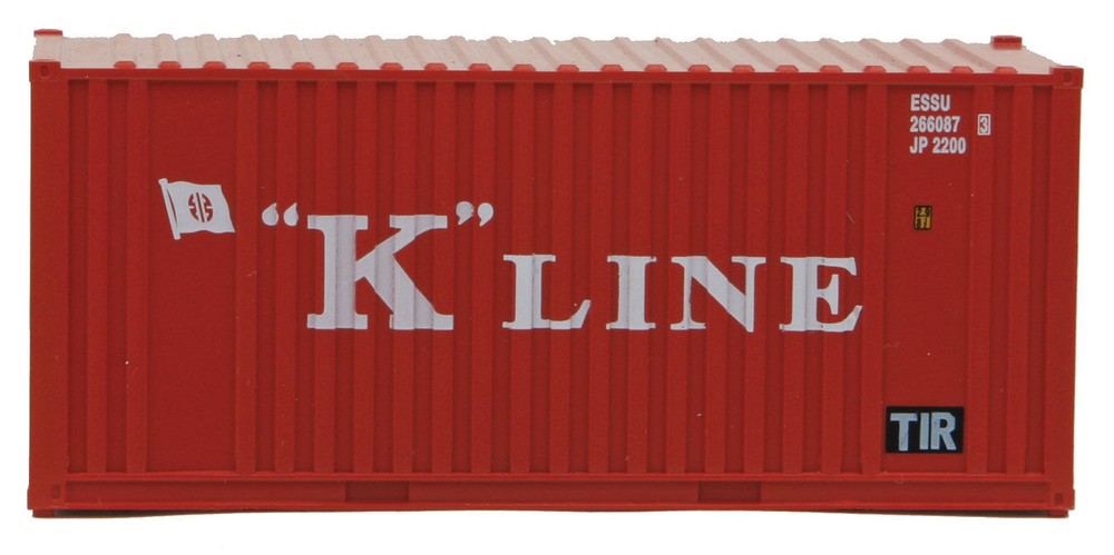 Walthers 20' Corrugated Container w/ Flat Panel K-Line HO Scale