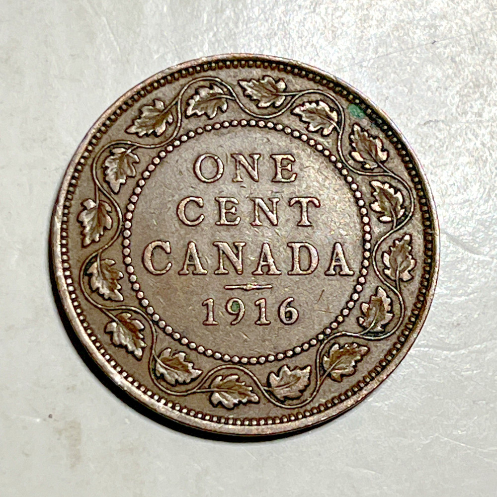 1916 Canada Large One Cent Penny George V