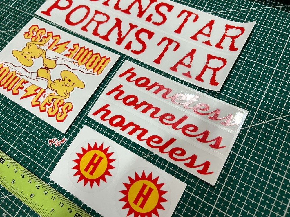 1996 Homeless pornstar sticker decals