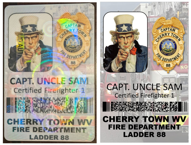 EMPLOYEE ID CARD HOLOGRAPHIC COMPANY CUSTOMIZABLE
