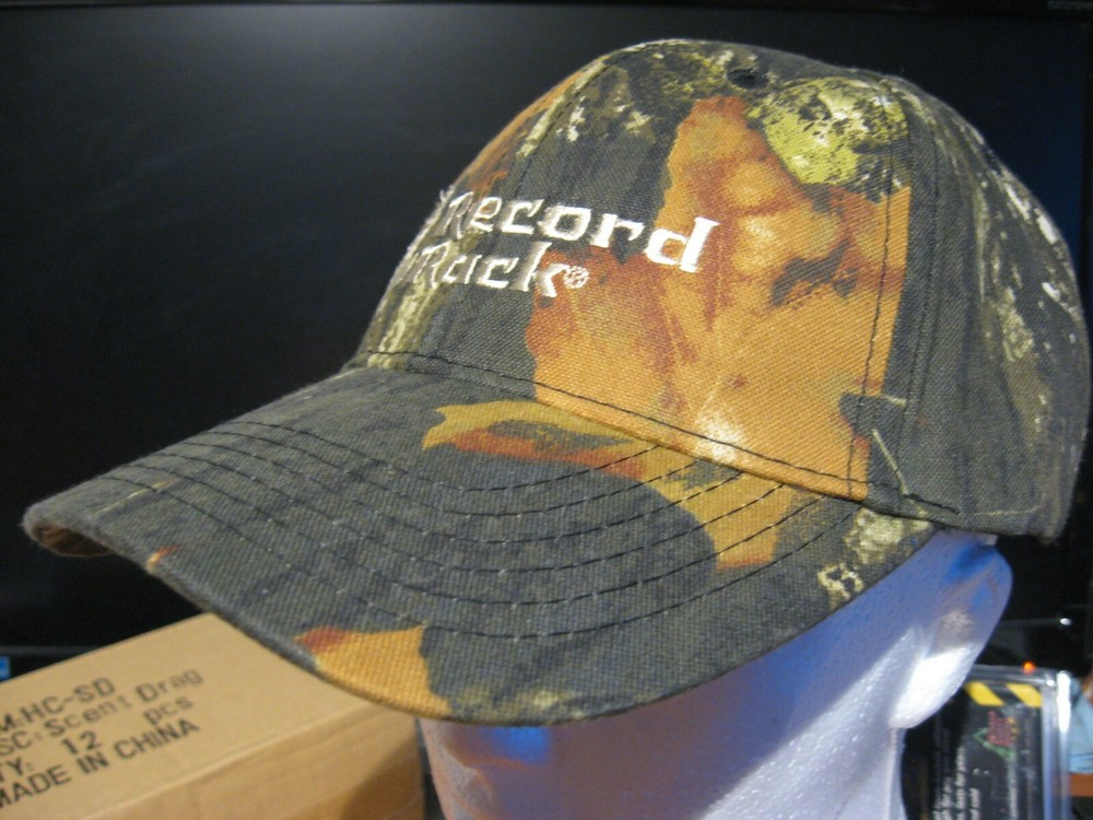 Mossy Oak Camo Cap Embroidered Record Rack Deer Hunting Hat / Adjustable
