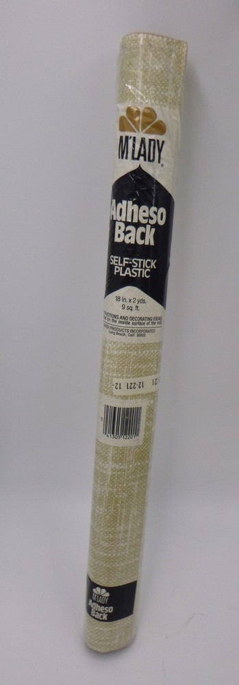 M'Lady Adheso Back Plastic Coated Shelf & Drawer roll  Vintage BOHO 9sqft