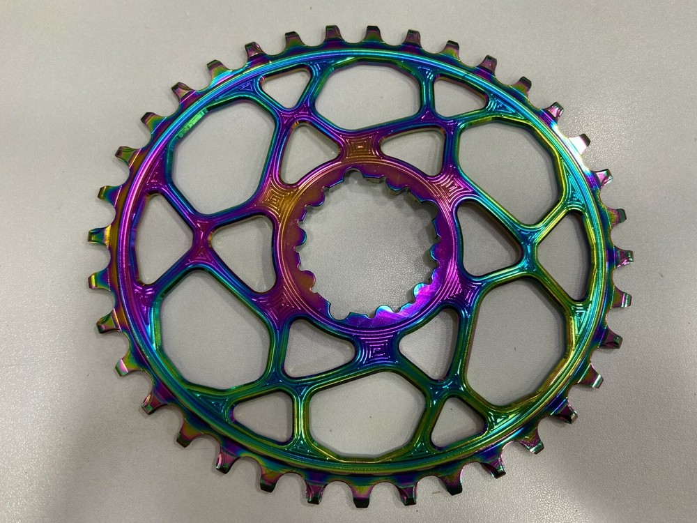 AbsoluteBlack Oval Boost 148 Direct Mount Chainring for SRAM (PVD Rainbow)