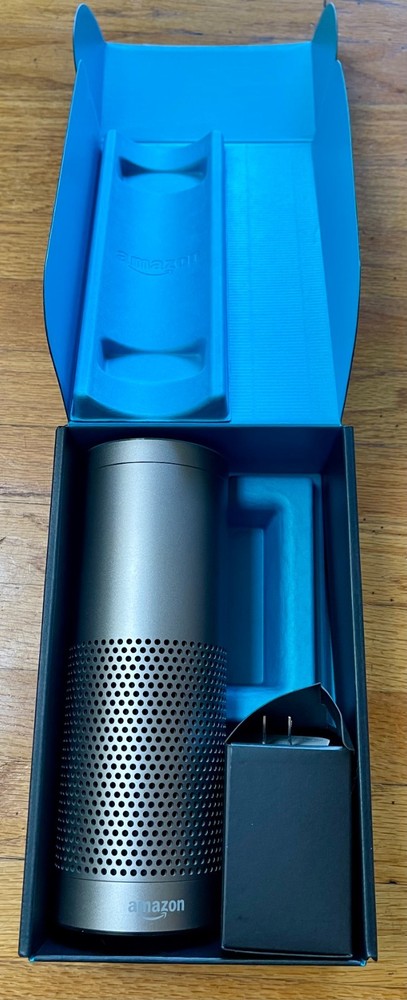 Amazon Echo Plus 1st Gen Smart Speaker Silver w/Power Adapter - READ DESCRIPTION