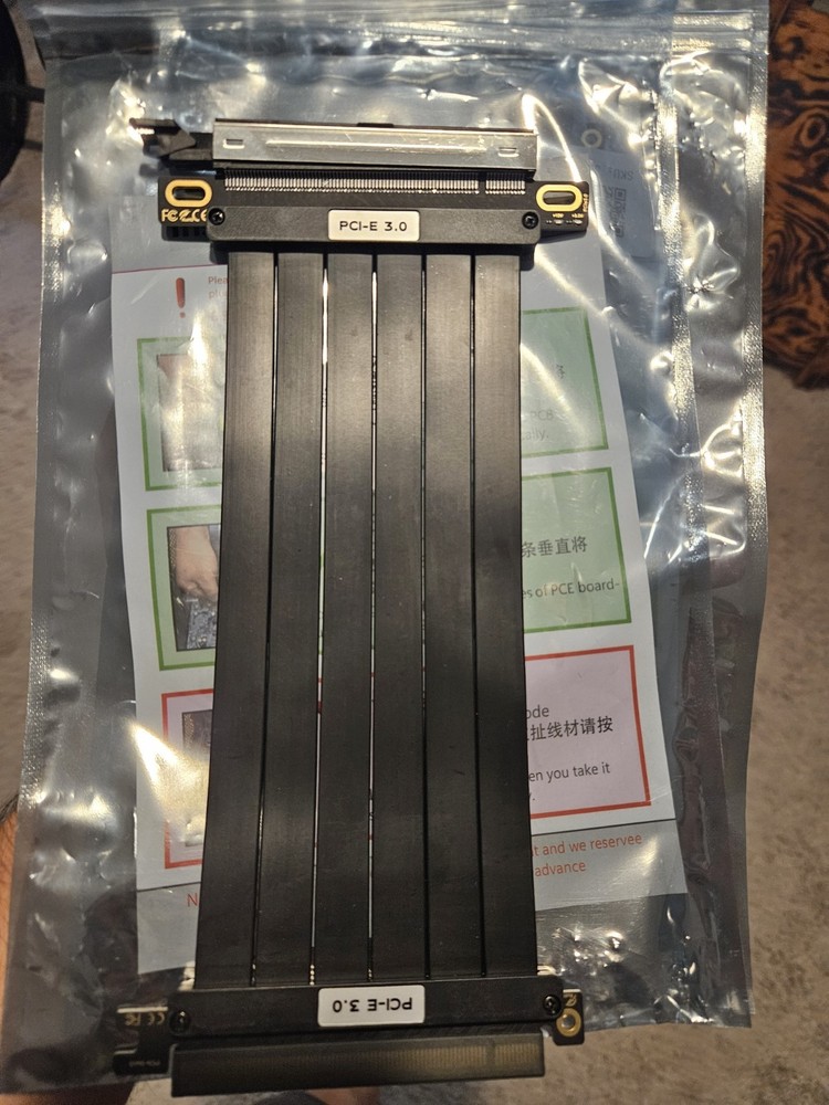 GPU PCI-E 3.0 180° Riser Card Extension Cable Flexible X16