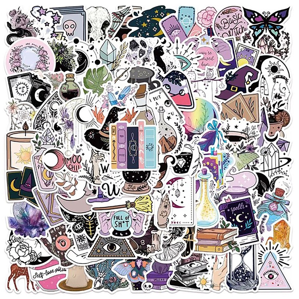 50 CUTE WITCH MAGIC Stickers, Witchy, magic, potion, witch, fortune teller