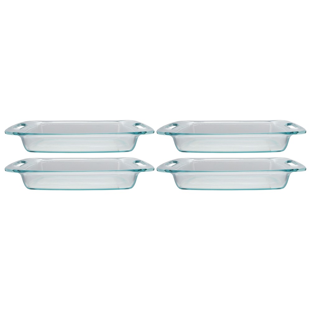 Pyrex C-233 3qt Easy Grab Glass Baking Dish (4-Pack)