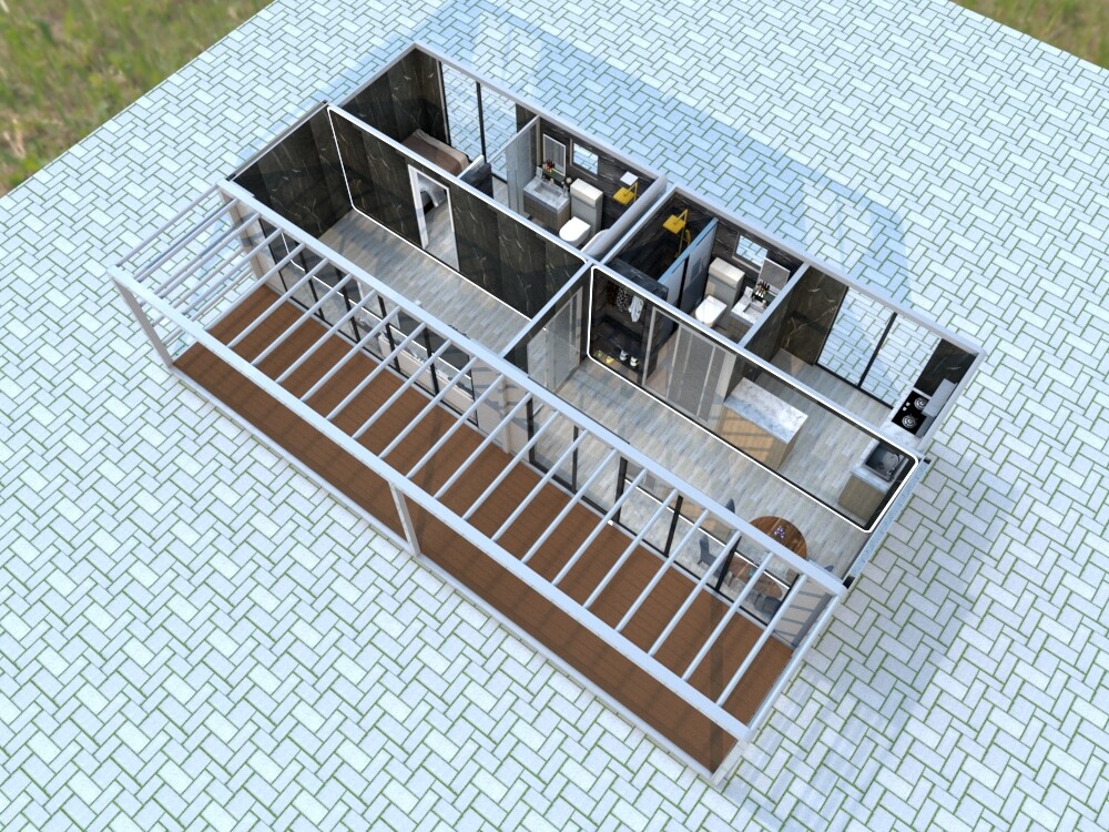 South Beach Pullout House Shipping Container Home 40' ft. Length Catalog