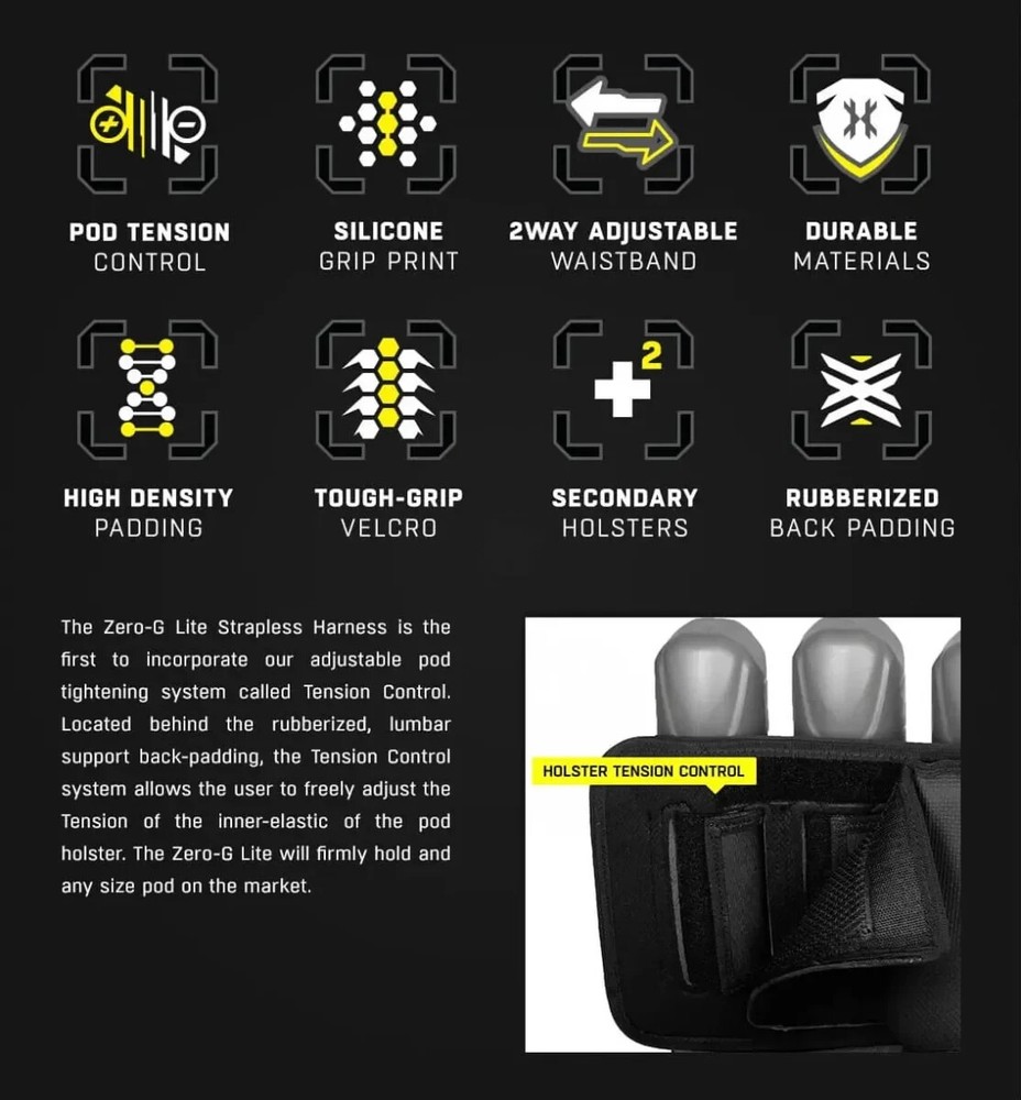 HK Army Zero G LITE Harness 4+3+4 Lime