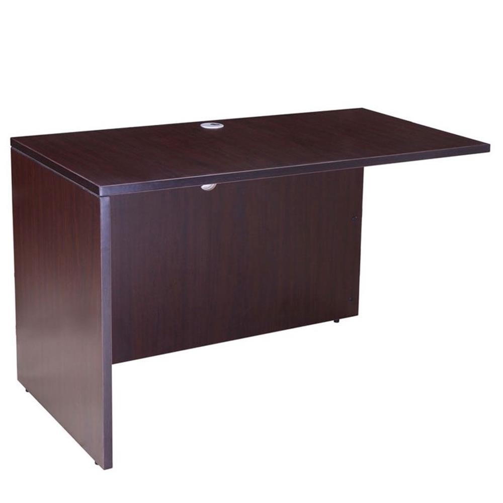 Scranton & Co 71" L-Shape Corner Desk with File Storage in Mocha