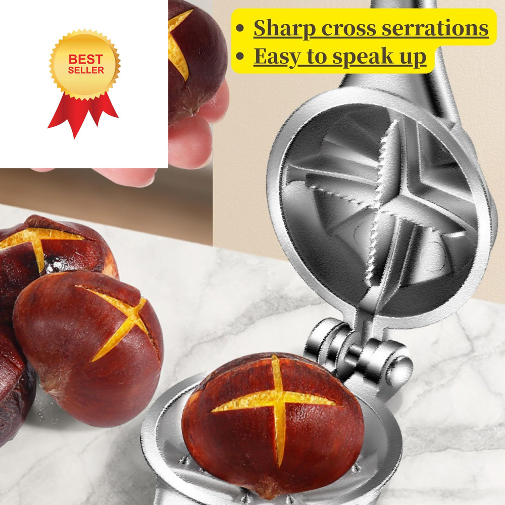 Chestnut Cutter Tool, Nut Cracker with Opener