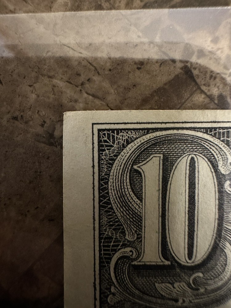 1990 $10 BILL MISCUT ERROR RARE