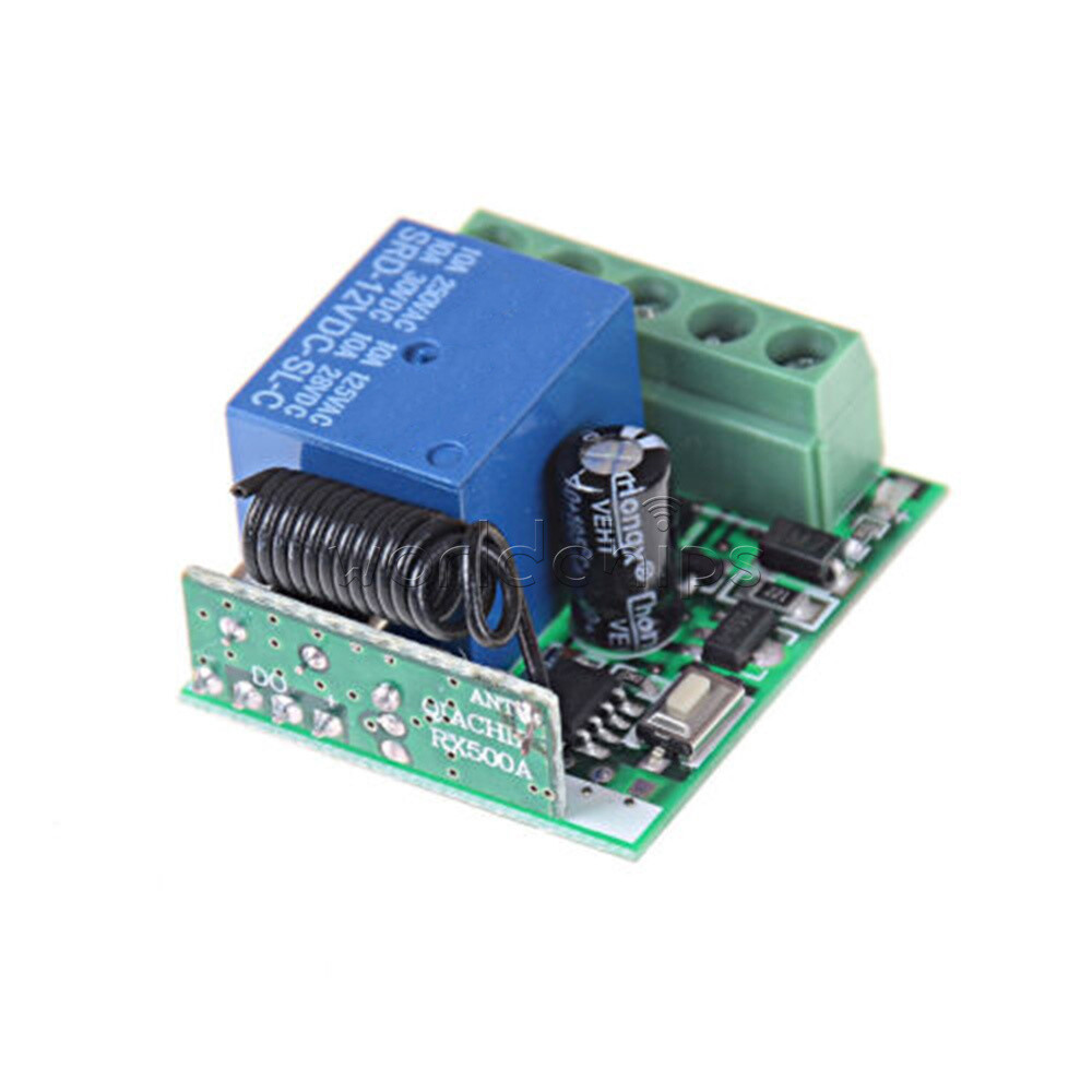 12V 1-Channel Wireless Relay Switch 433Mhz Remote Control Switch Receiver Module