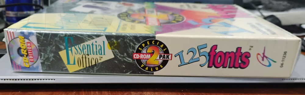 2 Pack: Essential Office & 125 Fonts; IBM PC; CD-ROM - Complete In Box