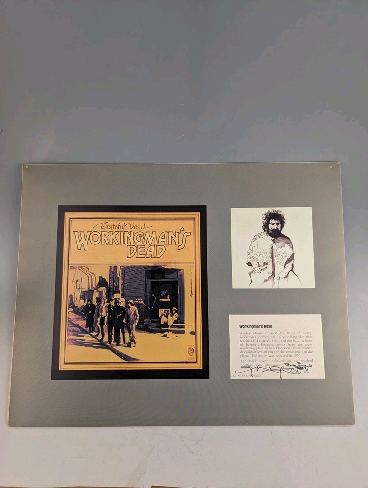 SIGNED #'D GRATEFUL DEAD PRINT BY STANLEY MOUSE "WORKING MAN'S DEAD"