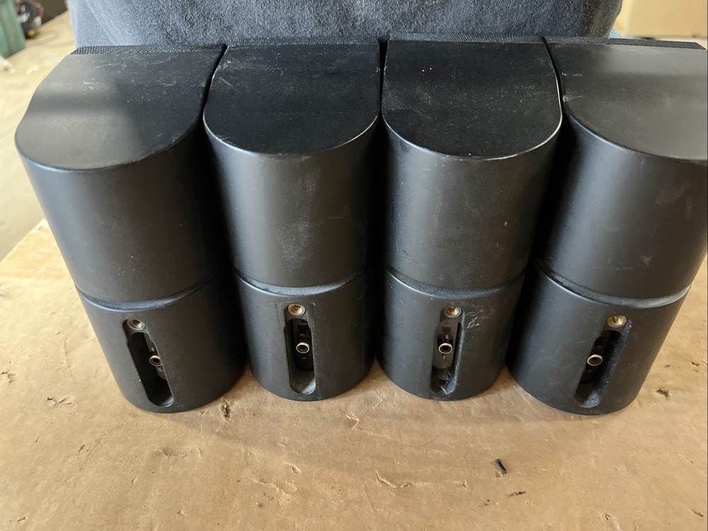4 Bose Red Line Double Cube Satellite Speakers Black Tested