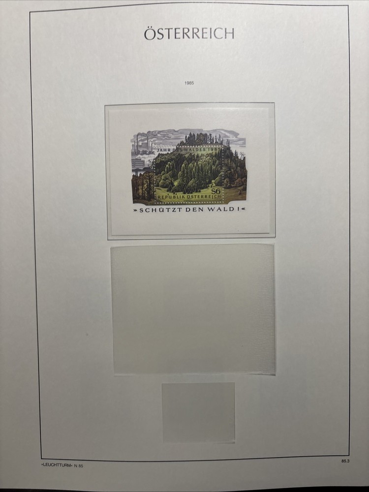 AUSTRIA 1985 COMPLETE MNH** - EXCLUDING ALBUM SHEETS