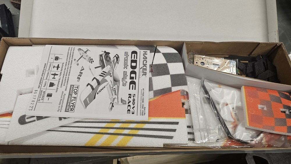 Hacker Models 39" EPP Edge 540 V3 Vermillion 3D Model Plane From Twisted Hobbys
