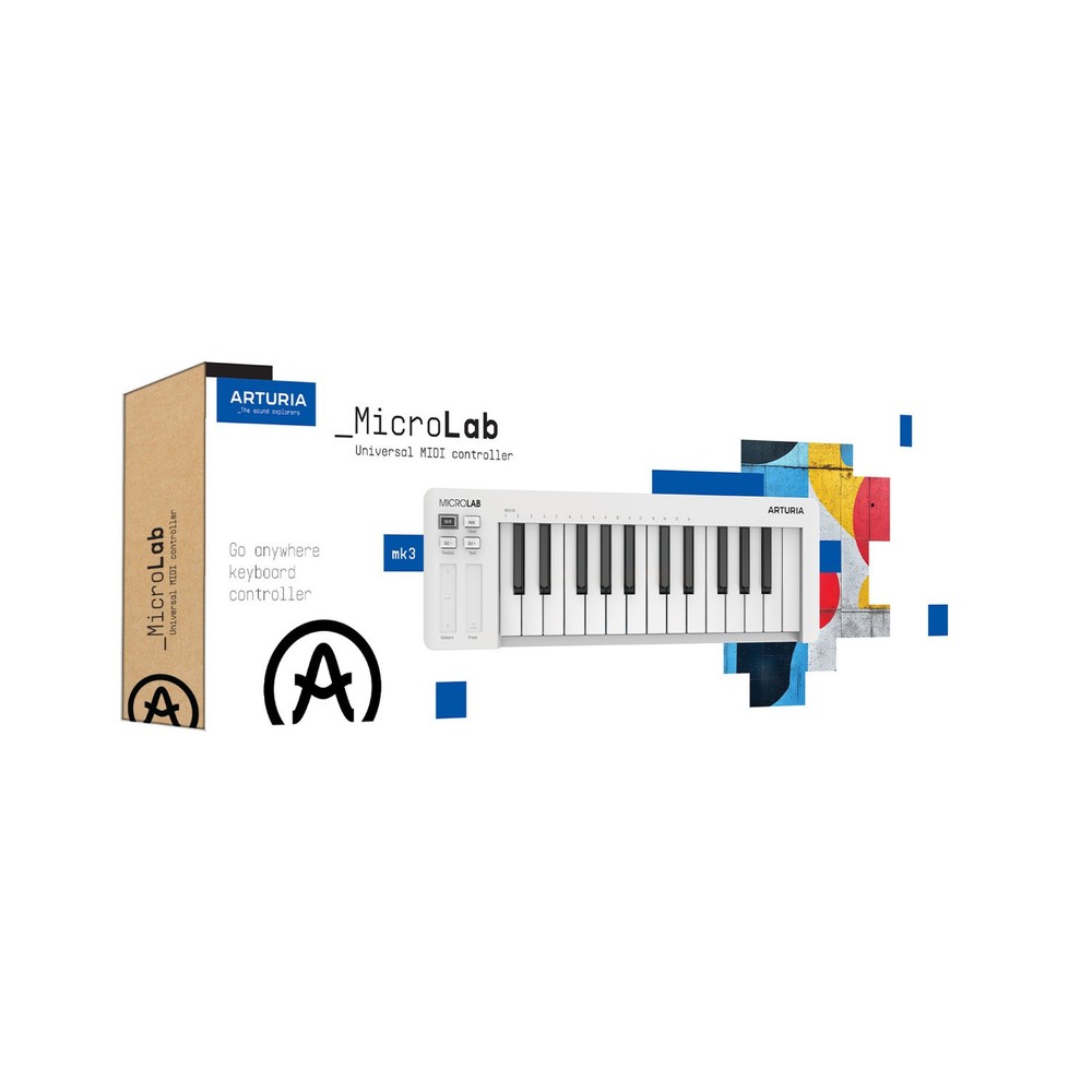 Arturia MicroLab mk3 25-Key Universal MIDI Controller (White)
