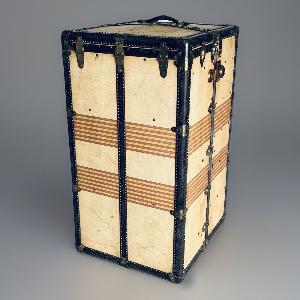 ANTIQUE OSHKOSH WARDROBE STEAMER TRUNK