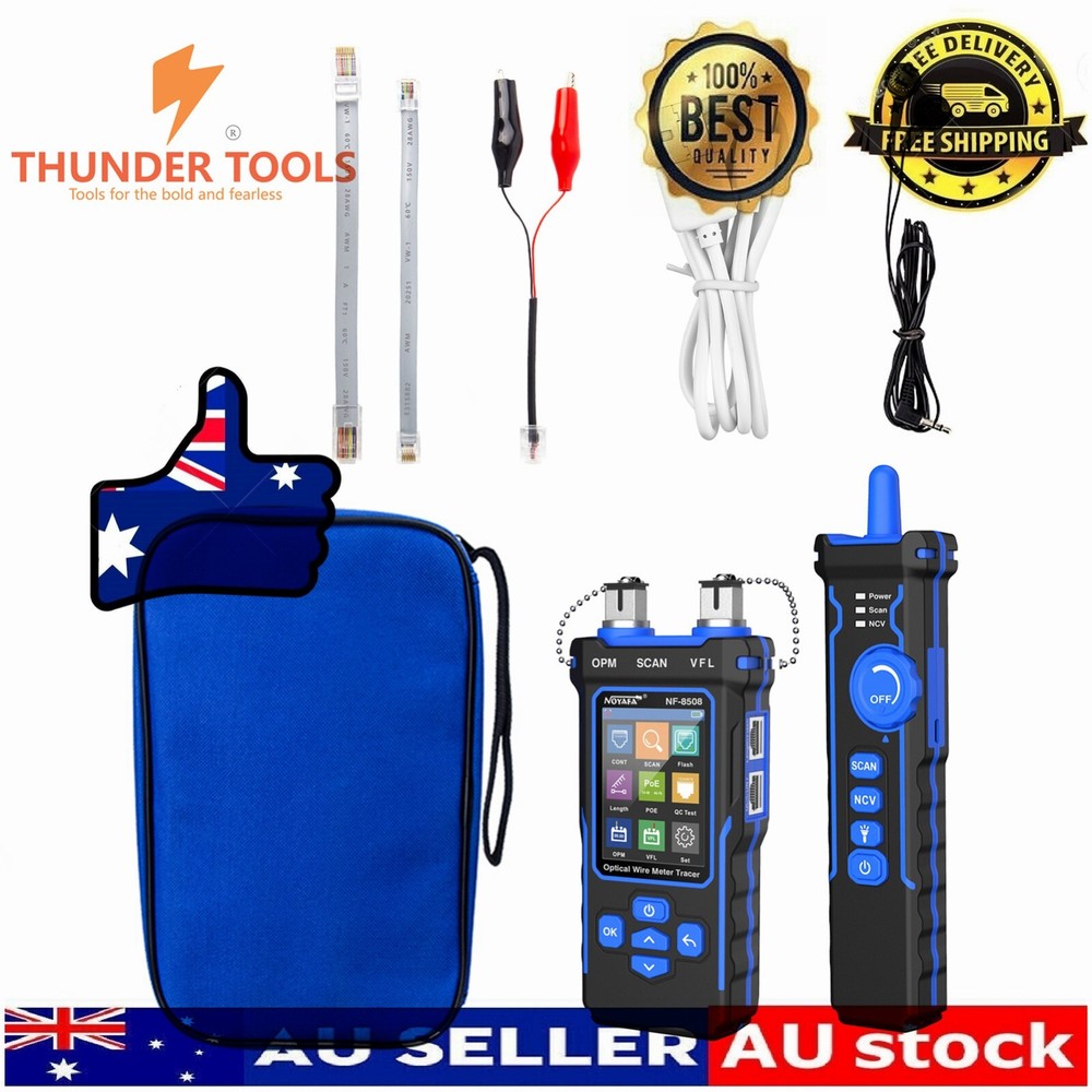 Thunder Tools NOYAFA Optical Wire Meter Tracer LCD Digital Network Cable