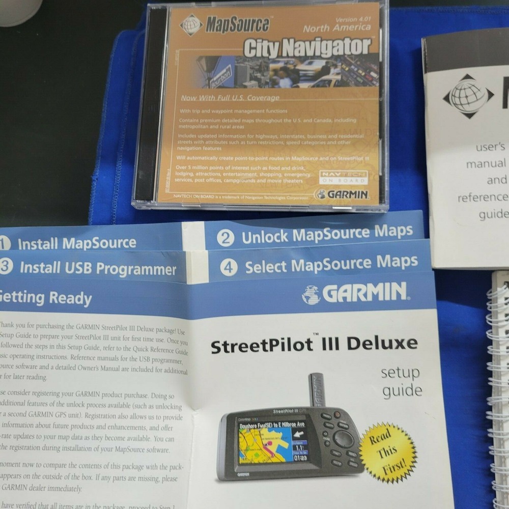 Garmin, Map Source City Navigator 2 Disks plus manual/reference guides only