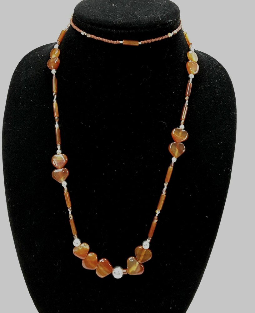 Carnelian Sterling silver, crystal artisan handcrafted gemstones