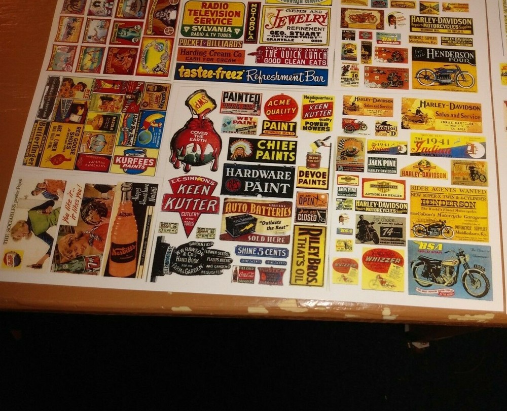 LOT#79 12 SETS TRAIN SIGNS HO &N SCALE