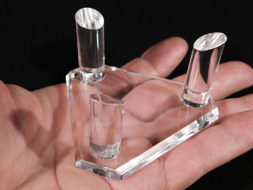 Heavy Duty THREE Post SPHERE Display Stand LARGE Size Clear Acrylic