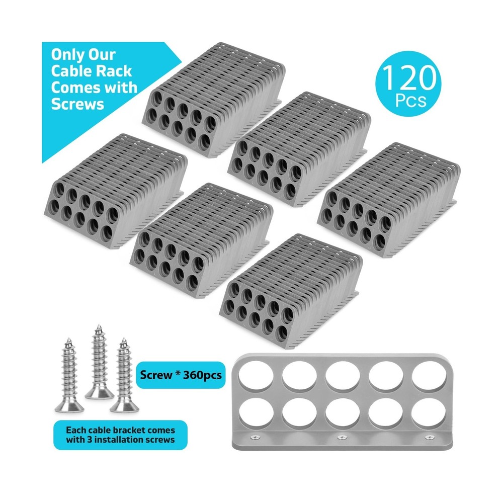 120Pack Cable Chase-Wire Bracket,Cable Support Wire Bracket Holder for NMB El...